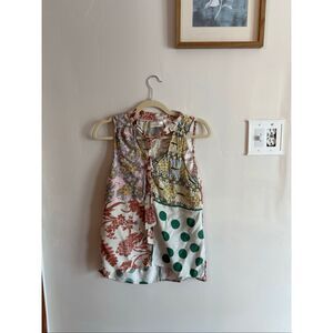 Moulinette Soeurs Anthropologie Women Blouse Sleeveless Size S